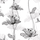 Графичный растительный набросок цветов на широких обоях "Aura" арт.Am 8 001/3 из коллекции Ambient, Milassa